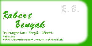 robert benyak business card
