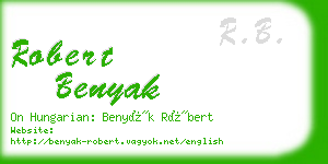 robert benyak business card